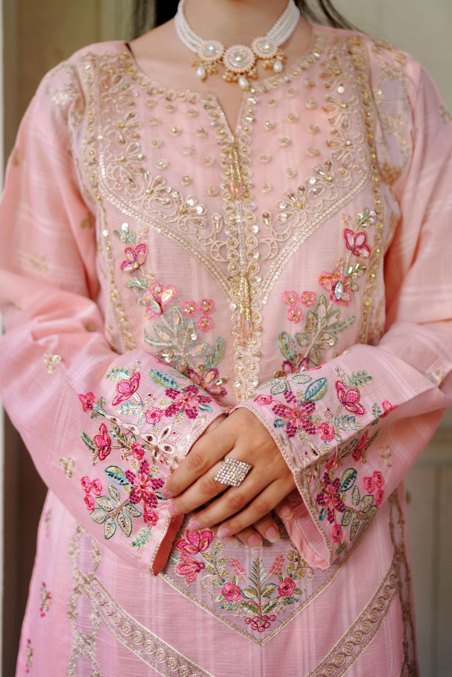 Gulaab – Rose Pink Embroidered Lawn Three-Piece Suit