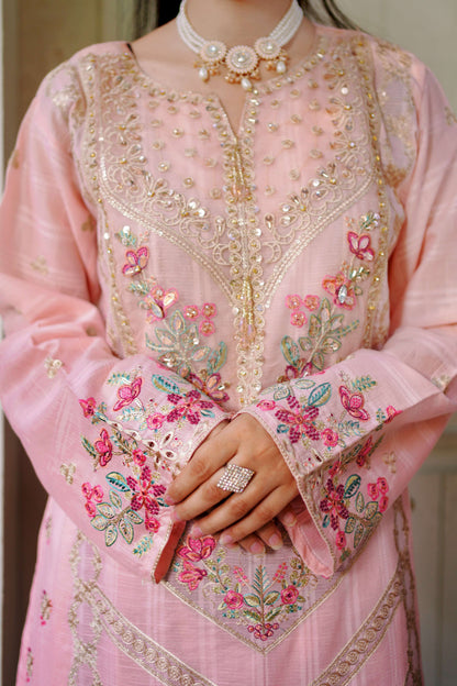 Gulaab – Rose Pink Embroidered Lawn Three-Piece Suit