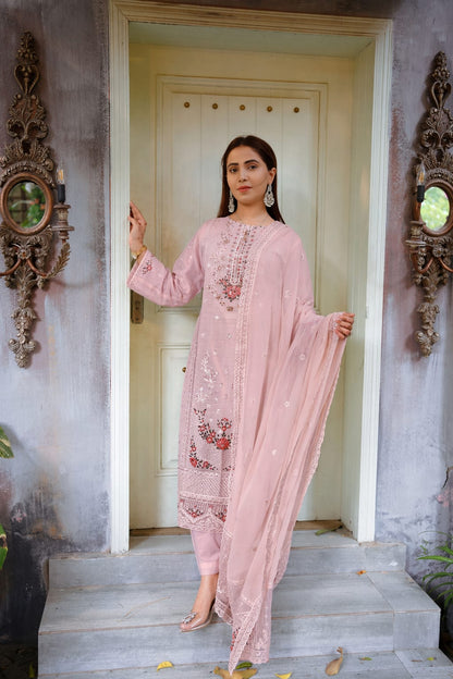 Sadaf – Embroidered Lawn Three-Piece Suit